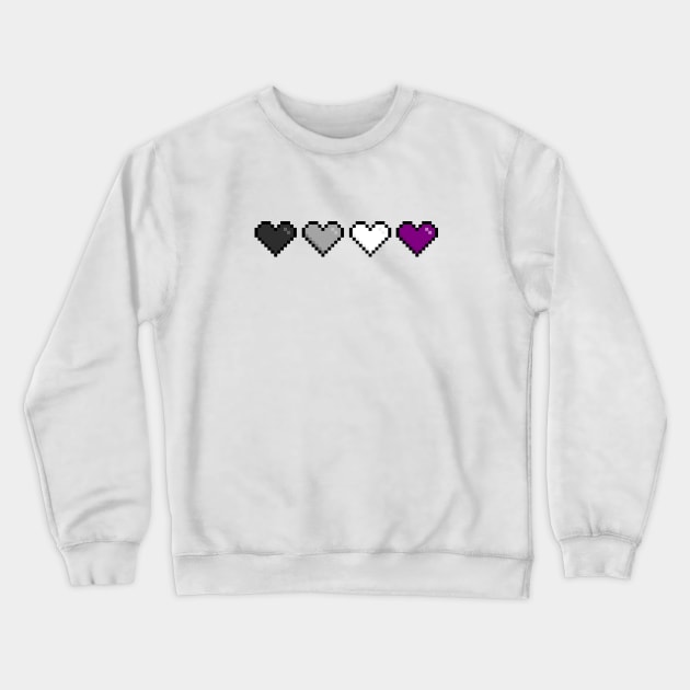 Asexual Hearts Crewneck Sweatshirt by Pridish